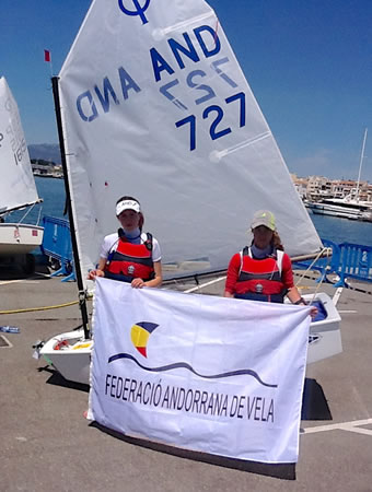 La Tere Morató i la Mar Vergens al Campionat d'Espanya d'Optimist 2012