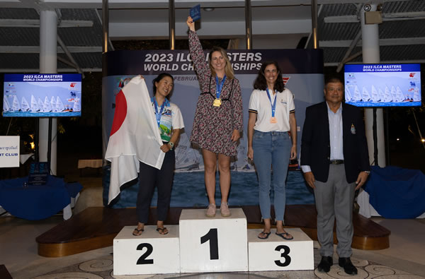 Carla Canturri al podi del Mundial ILCA6 Masters 2023