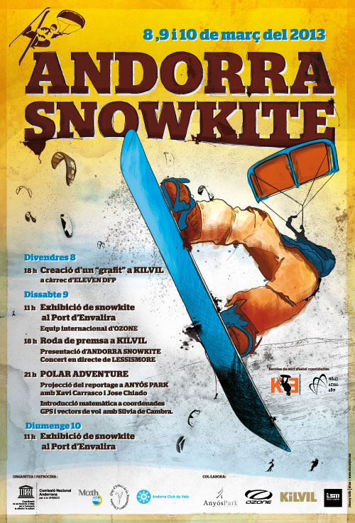 Anunci de l'Andorra Snowkite – Març 2013