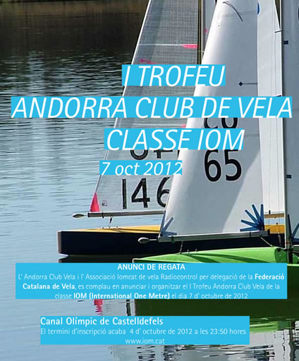 Poster del !er Trofeu Andorra Club de Vela de ràdio-control